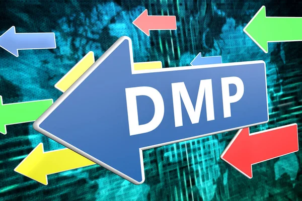 Conceito de texto DMP Concept — Fotografia de Stock