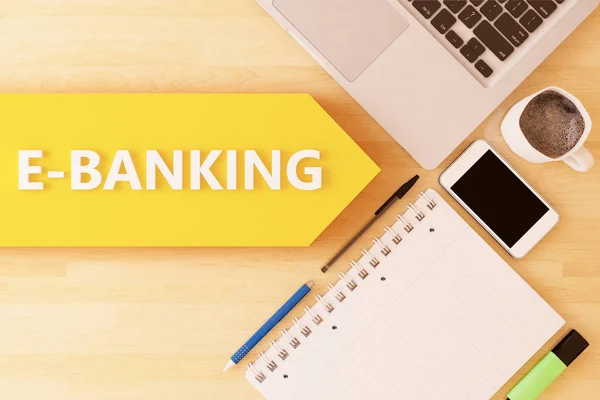 Concetto di testo e-banking — Foto Stock