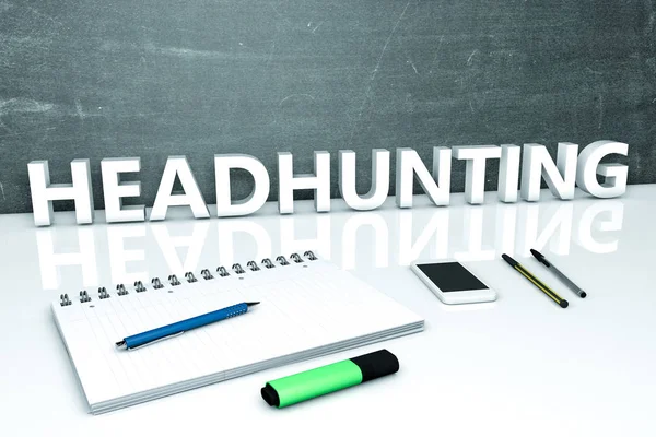 Headhunting text concept — Stock Photo, Image