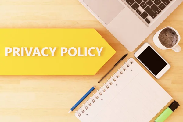 Privacy Policy text koncept — Stockfoto