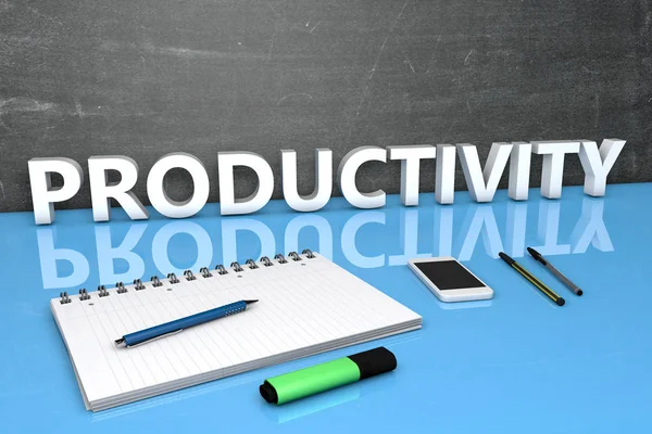 Concepto de texto de productividad — Foto de Stock