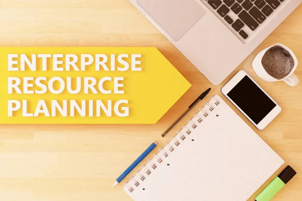 Enterprise Resource Planning text koncept — Stockfoto