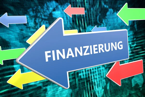 Finanzierung text concept — Stock Photo, Image