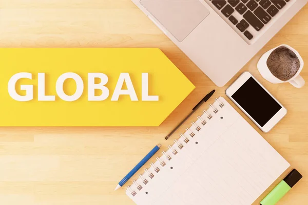 Global text concept — Stock Photo, Image