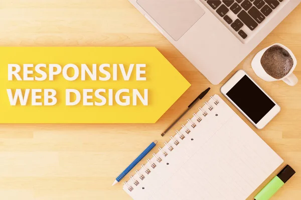 Responsive Web Design tekst concept — Stockfoto