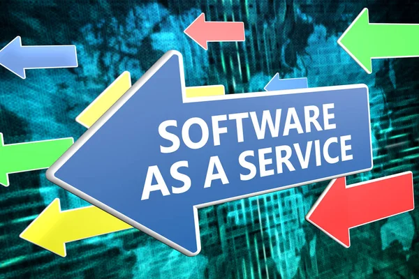 Software als een Service tekst concept — Stockfoto