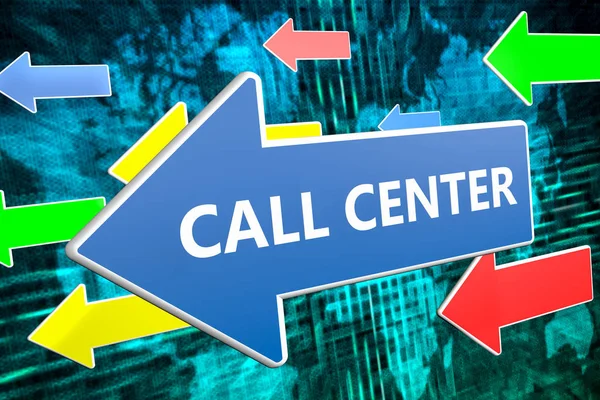 Call Center tekst concept — Stockfoto