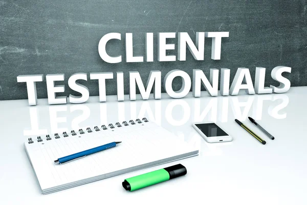 Client Testimonials text koncept — Stockfoto