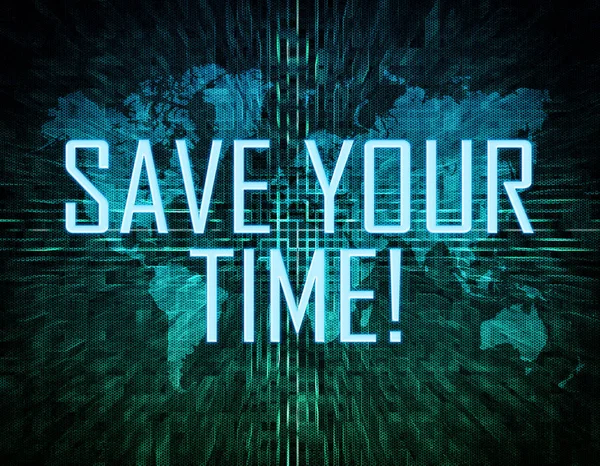 Save your time text concept — Stock Photo, Image