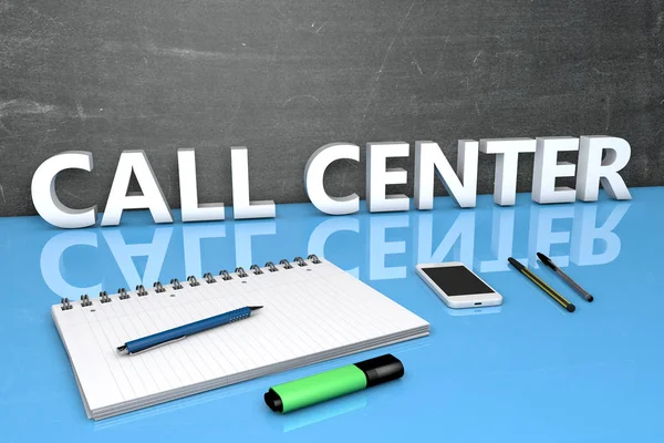 Call Center tekst concept — Stockfoto