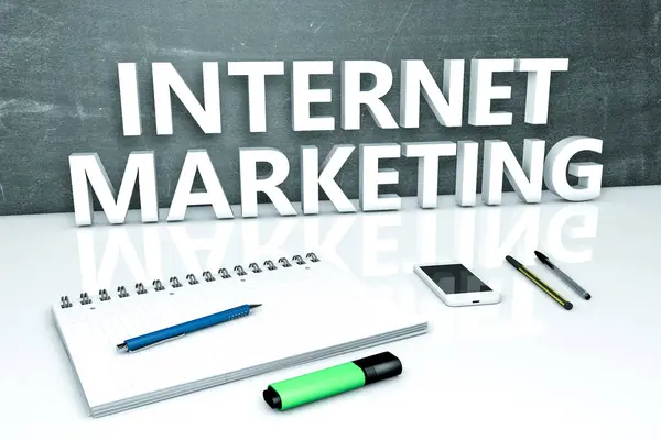 Concepto de texto de marketing en Internet — Foto de Stock