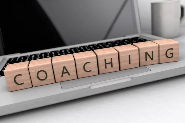 Conceito de texto de coaching — Fotografia de Stock