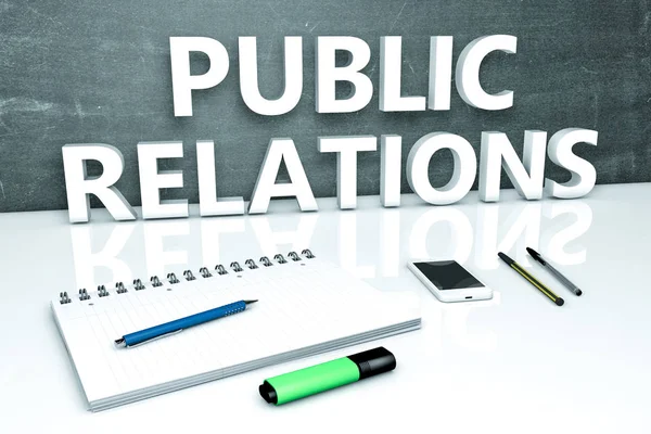 Relations publiques concept de texte — Photo