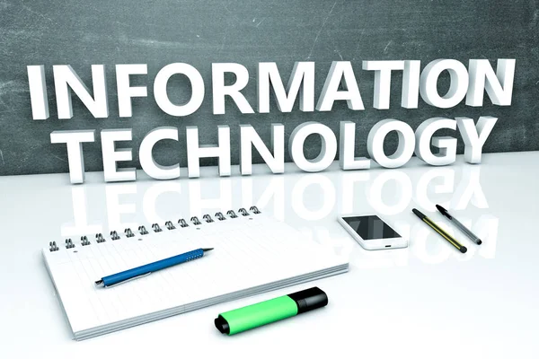 Information Technology text concept — Stock Photo, Image