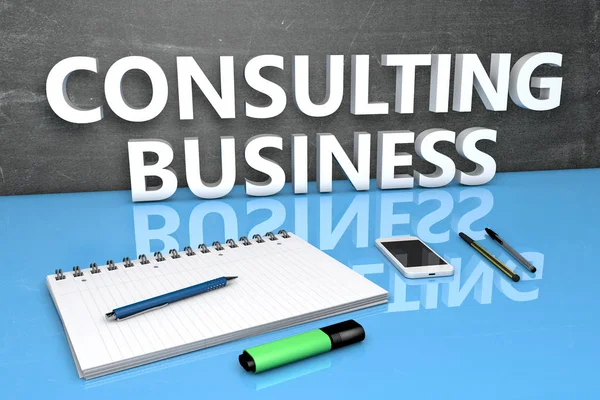 Consulting Business tekst concept — Stockfoto