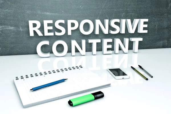 Concetto di testo Responsive Content — Foto Stock