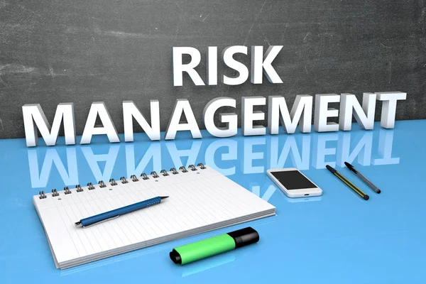 Koncepcja tekstu zarządzania ryzykiem — Zdjęcie stockowe