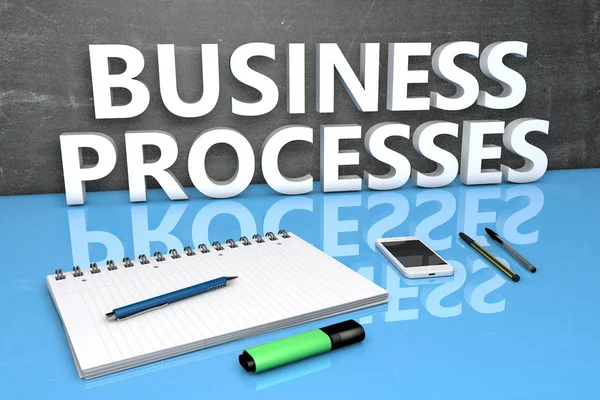 Koncepcja Biznesowa procesów tekst — Zdjęcie stockowe