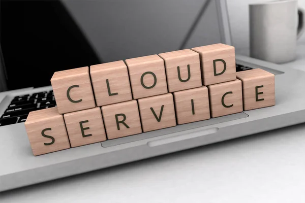 Cloud text servicekoncept — Stockfoto