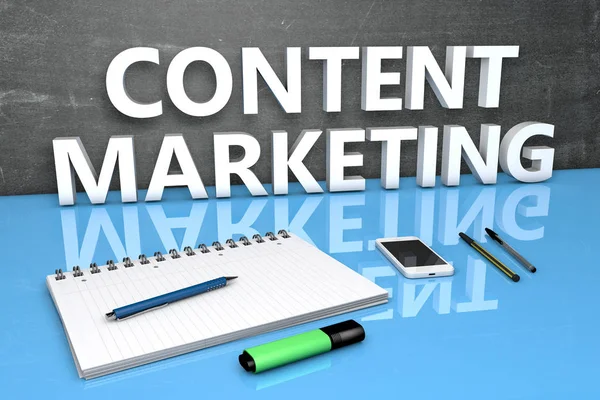 Content Marketing Textkonzept — Stockfoto