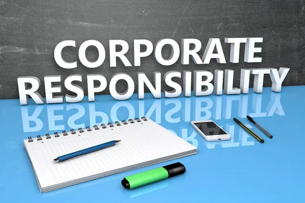 Conceito de Texto de Responsabilidade Corporativa — Fotografia de Stock