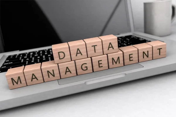 Conceito de texto de gestão de dados — Fotografia de Stock