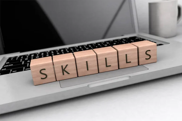 Skills text concept — Stock Photo, Image