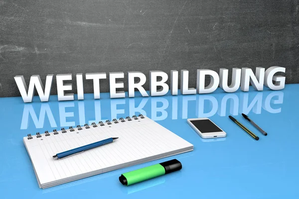 Weiterbildung 텍스트 개념 — 스톡 사진