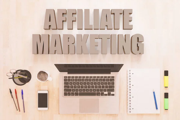 Affiliate marketingu tekst koncepcja — Zdjęcie stockowe