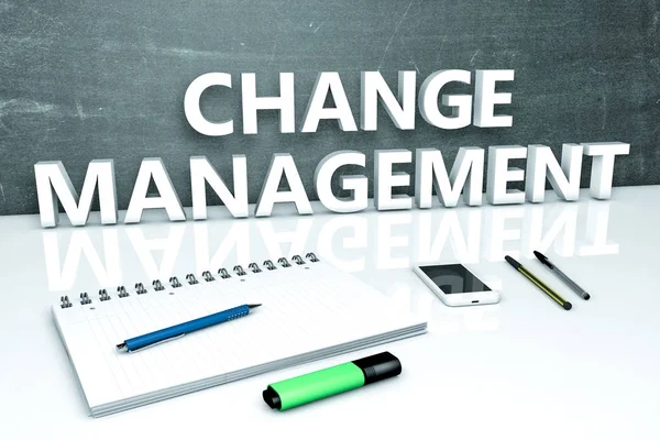 Zmiana tekstu koncepcji zarządzania — Zdjęcie stockowe