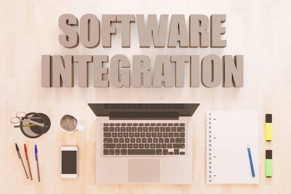 Концепция интеграции программного обеспечения — стоковое фото