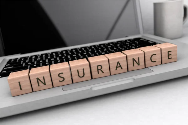 Insurance text concept — Stock Photo, Image