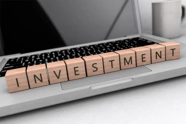 Investment text concept — Stock Photo, Image