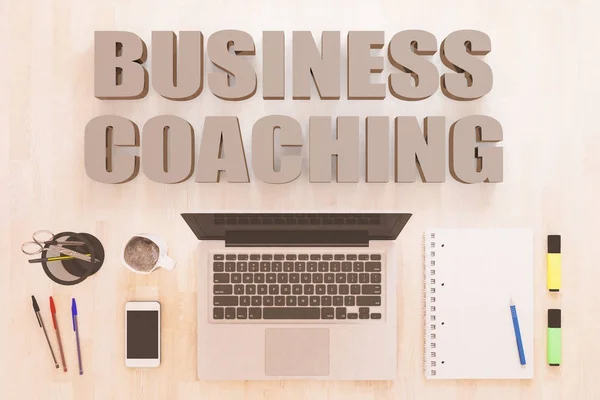 Business Coaching Textkonzept — Stockfoto