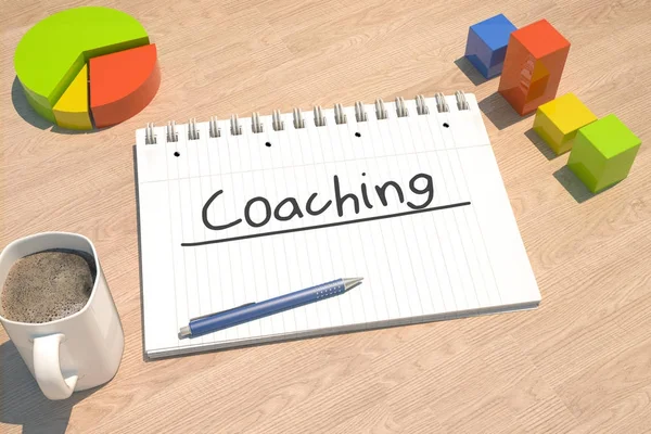 Conceito de texto de coaching — Fotografia de Stock