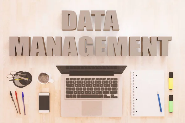 Conceito de texto de gestão de dados — Fotografia de Stock