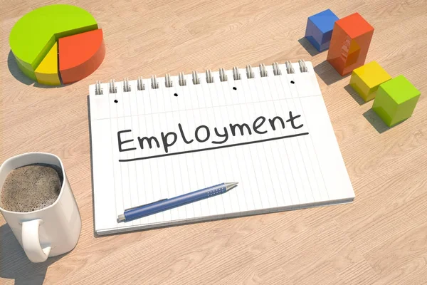 Employment text concept — Stock Photo, Image