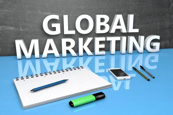 Concepto de texto de marketing global — Foto de Stock