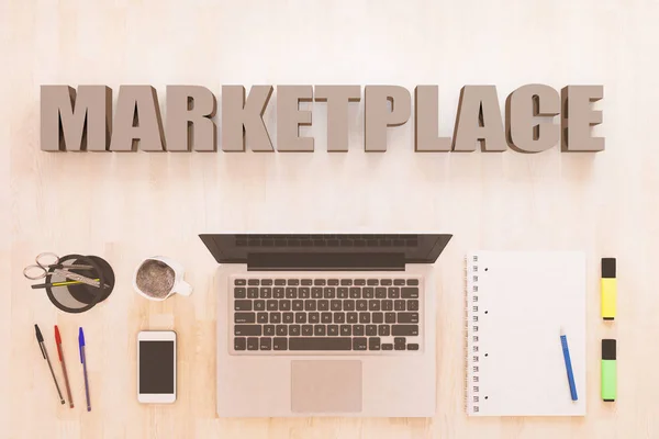 Marketplace text koncept — Stockfoto