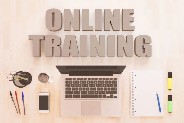 Conceito de texto de treinamento online — Fotografia de Stock