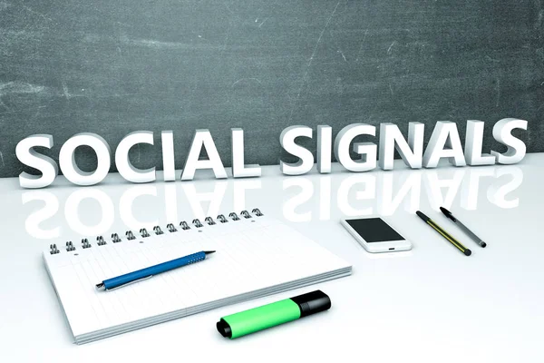 Social Signals text concept — Stock Photo, Image