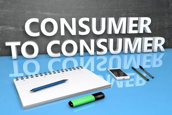 Consument aan consument — Stockfoto