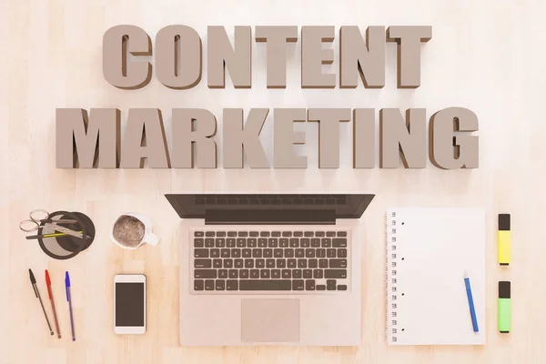 Content Marketing Textkonzept — Stockfoto