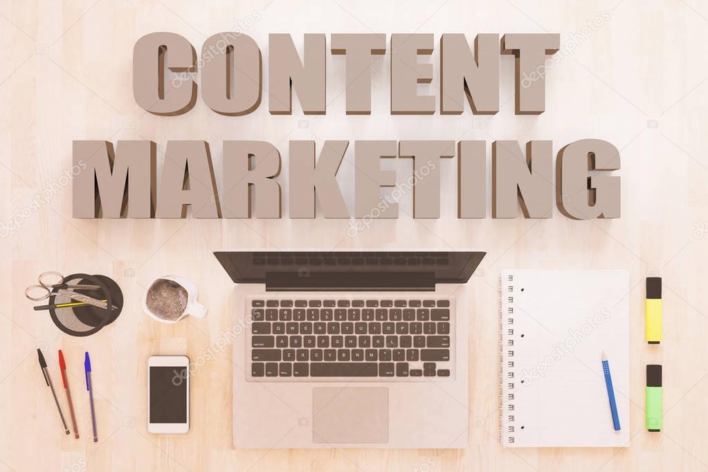 Content Marketing text concept