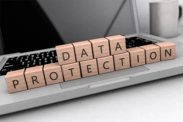 Conceito de texto de proteção de dados — Fotografia de Stock