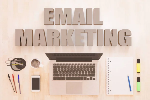 Concepção de texto de email marketing — Fotografia de Stock