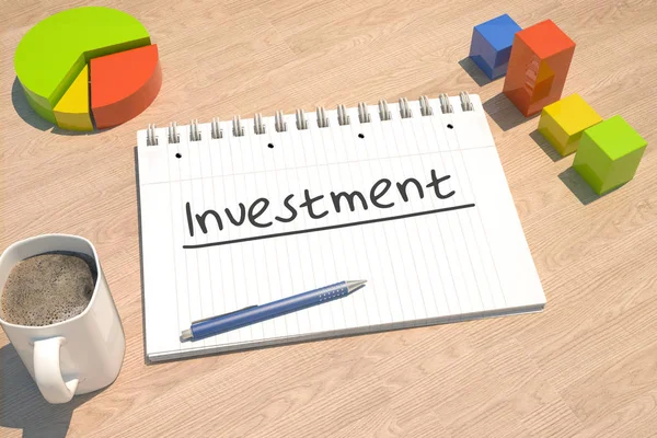 Investment text concept — Stock Photo, Image