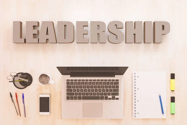 Leadership text concept — Stock Photo, Image