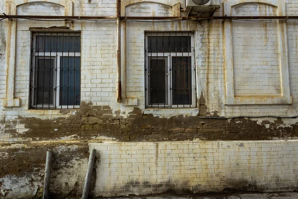 Ciudad Vieja Con Calles Soviéticas Casas Antiguas Ventanas Los Patios —  Fotos de Stock