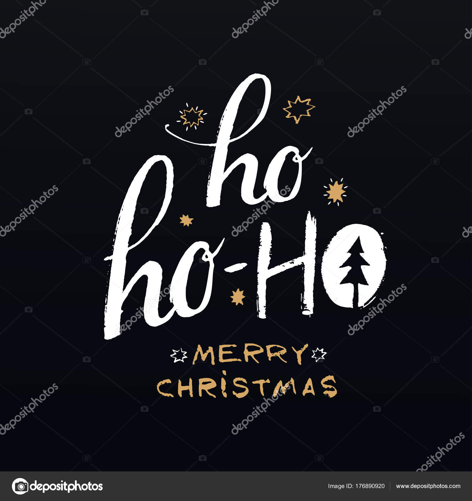 Merry Christmas Å¼yczeniami z kaligrafii Hoho Rysunek odrÄ™czny RÄ™cznie rysowane elementy projektu OdrÄ™cznie napis nowoczesny pÄ™dzel